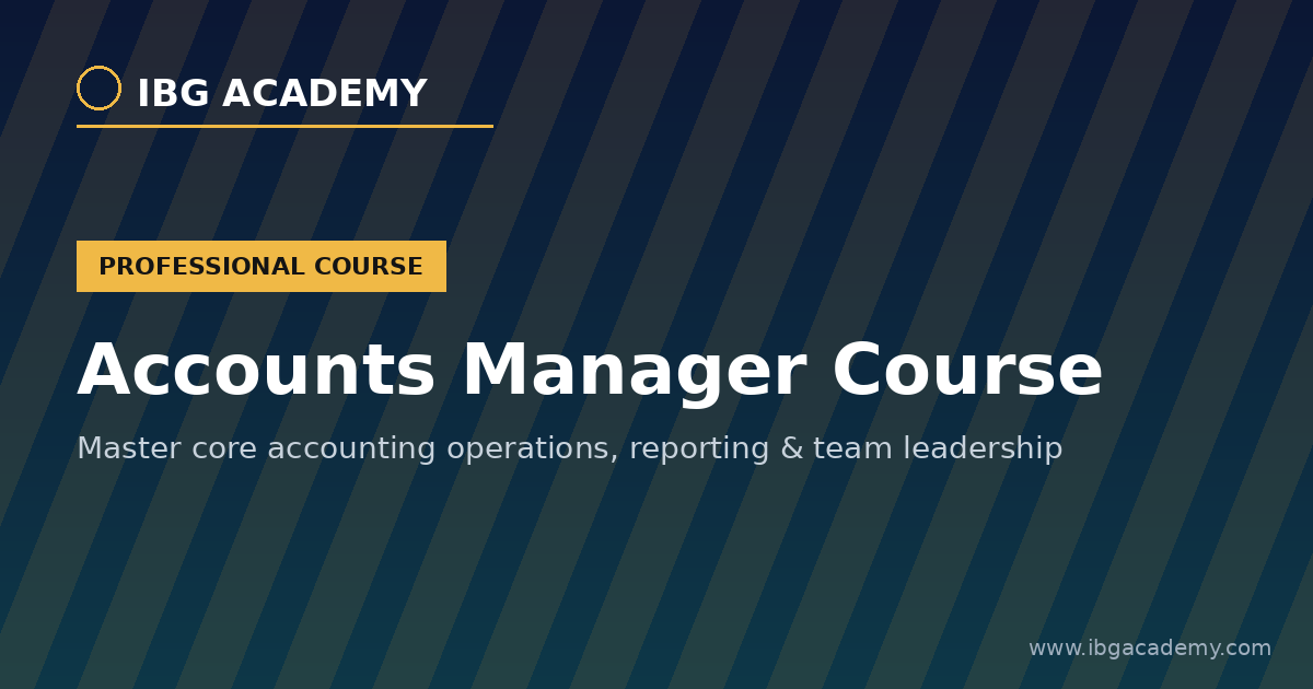 Accounts Manager Course
