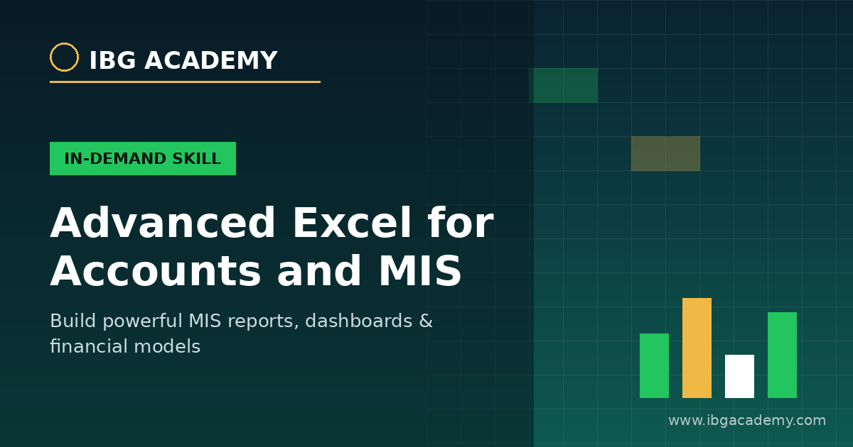 Advanced Excel for Accounts and MIS Course