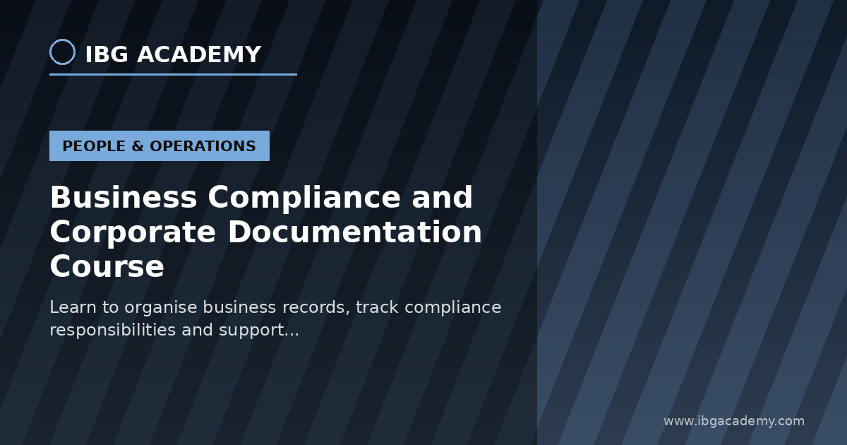 Business Compliance and Corporate Documentation Course