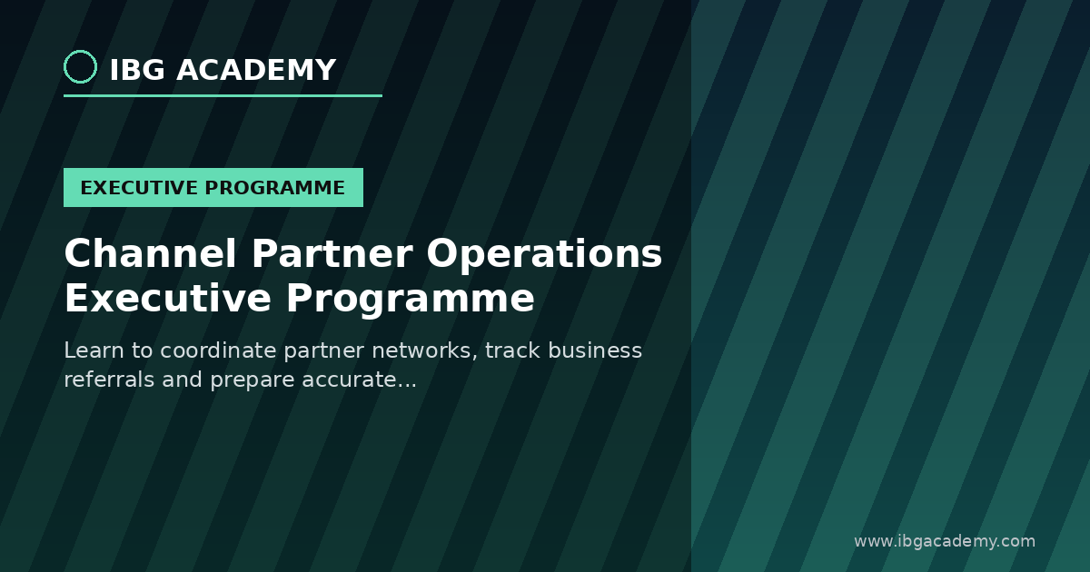 Channel Partner Operations Executive Programme