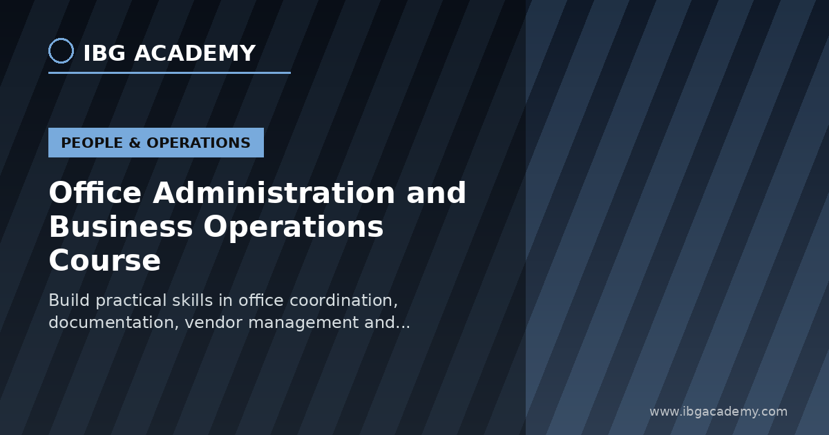 Office Administration and Business Operations Course