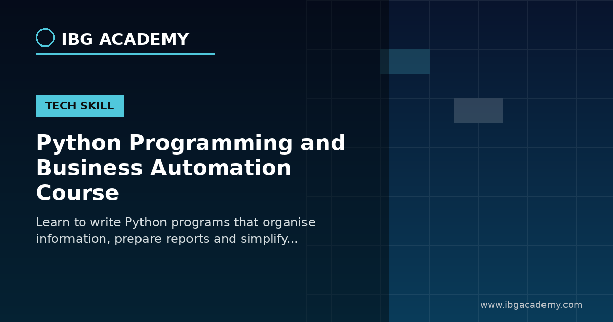 Python Programming and Business Automation Course