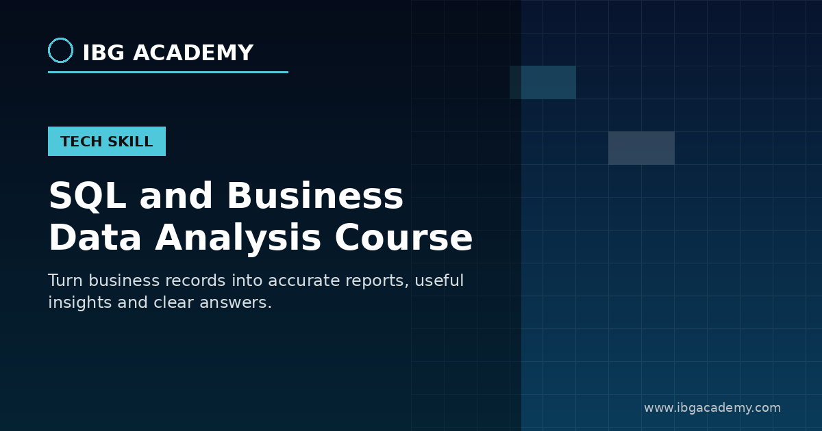 SQL and Business Data Analysis Course